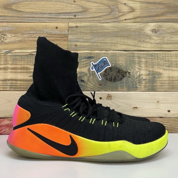 Nike Hyperdunk 2016 Flyknit Unlimited Athletic Shoes Men’s Sz 15 Yellow Gradient main image 8